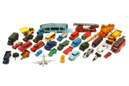 A collection of Dublo and Meccano dinky toys