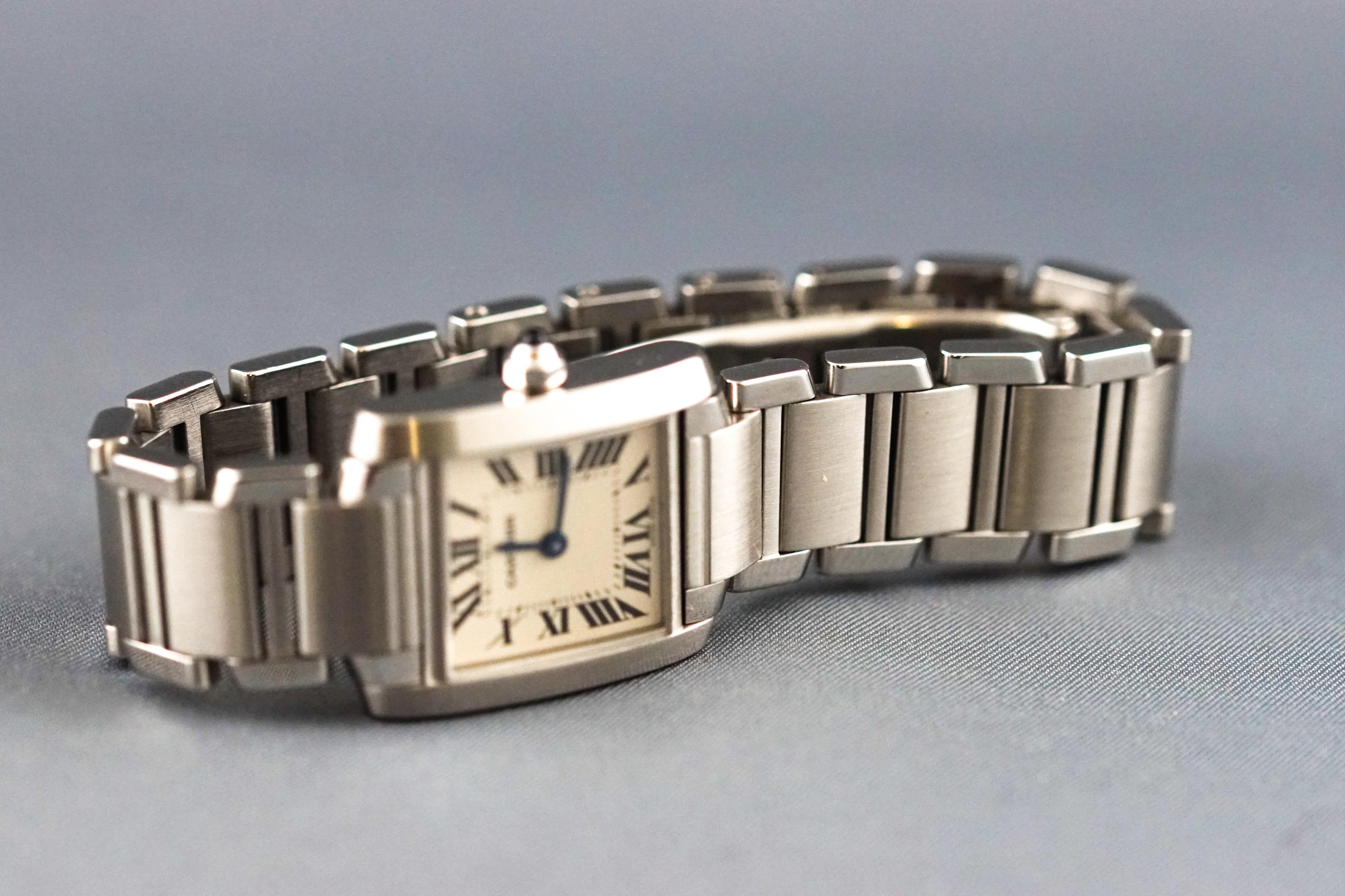 A stainless steel Cartier Tank Francaise small model watch. - Image 2 of 2