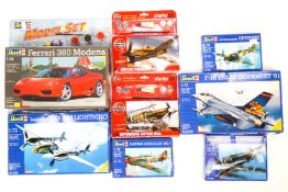A group of Revell and Airfix model kit aeroplanes