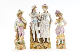 A 19th century Continental bisque figural group, 42cm high,