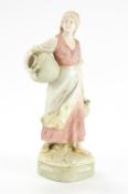 A Royal Dux figurine of a water carrier, green printed acorn mark,