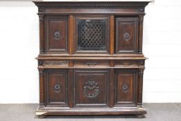 A mahogany Renaissance style buffet cupboard of large proportions,