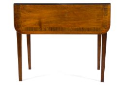 A late George III mahogany Pembroke mahogany table,