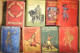 A large collection of early 20th century children's books with decorative cloth bindings