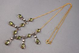 A yellow and white metal centrepiece necklace,