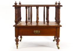 A mahogany canterbury, retailed by Jas Shoolbred & Co,