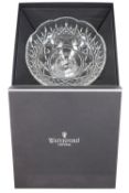 A Waterford crystal 'Lismore' bowl, etched mark on footed base and retail sticker present,