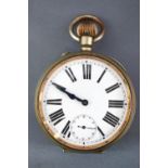 A large goliath open faced pocket watch. Key wound movement. 75mm diameter. Case reference: 1876070.