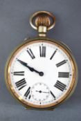 A large goliath open faced pocket watch. Key wound movement. 75mm diameter. Case reference: 1876070.