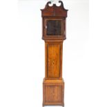 A Georgian oak long case clock case (no movement),