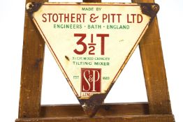 A 'Stothert & Pitt' enamel sign,