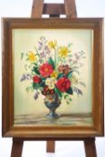 Albert Williams, Still Life with flowers, oil on canvas, signed lower left,