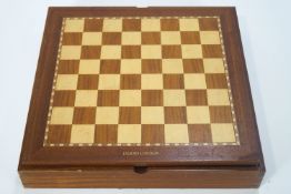 A Jaques of London chess board and games compendium