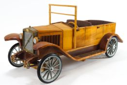 A wooden model of an early Volvo motor car (OV4),
