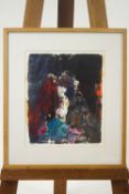 Nigel Montefiore, Abstract, oil monoprint on paper, signed with initials and dated 03,