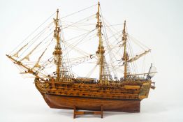 A scratch built model of HMS Victory,