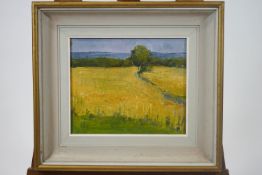 Julia Forester, Cornfield, Oil on canvas,