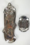 A WMF silver plated bottle stand, 10cm high x 9cm diameter,