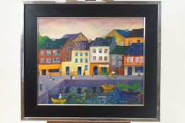 Roger (?) A harbour scene, oil on canvas, signed lower right,