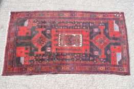 A Middle Eastern rug of unusual design