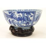 A Chinese porcelain blue and white bowl,