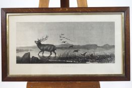 Simons, after Landseer, The Sanctuary, engraving,