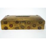 A Chinese brass box,