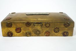 A Chinese brass box,