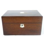 A 19th century rosewood box,
