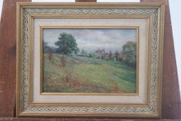 William Joseph King, landscape, oil on board, signed lower left,