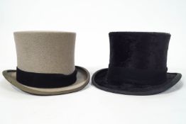 A G A Dunn & Co gentleman's Top hat, in box, together with a Moss Bros top hat