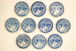 A set of nine 19th century child's Pearlware dolls house plates,