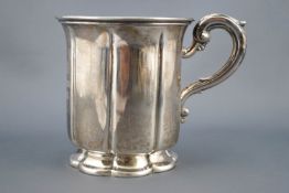 A silver small baluster mug, of George III design and another