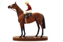 A Connoisseur china horse and jockey figures, by Beswick, ,