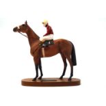 A Connoisseur china horse and jockey figures, by Beswick, ,