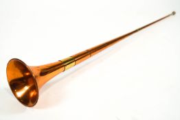 A brass set copper coaching horn,