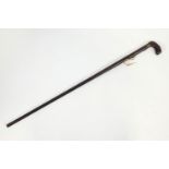 A 19th Century percussion walking stick gun,