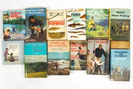 A box of various sea fishing books, to include Sea Fishing for beginners, Match shore fishing,