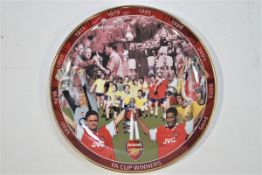 An Arsenal FA Cup winners porcelain plate (with C.O.A)