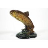 A Beswick china 1390 figure of a leaping trout,