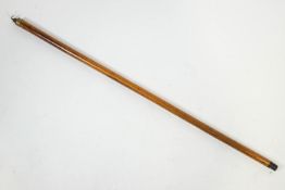 A malacca style walking cane set an equine hand measuring device,