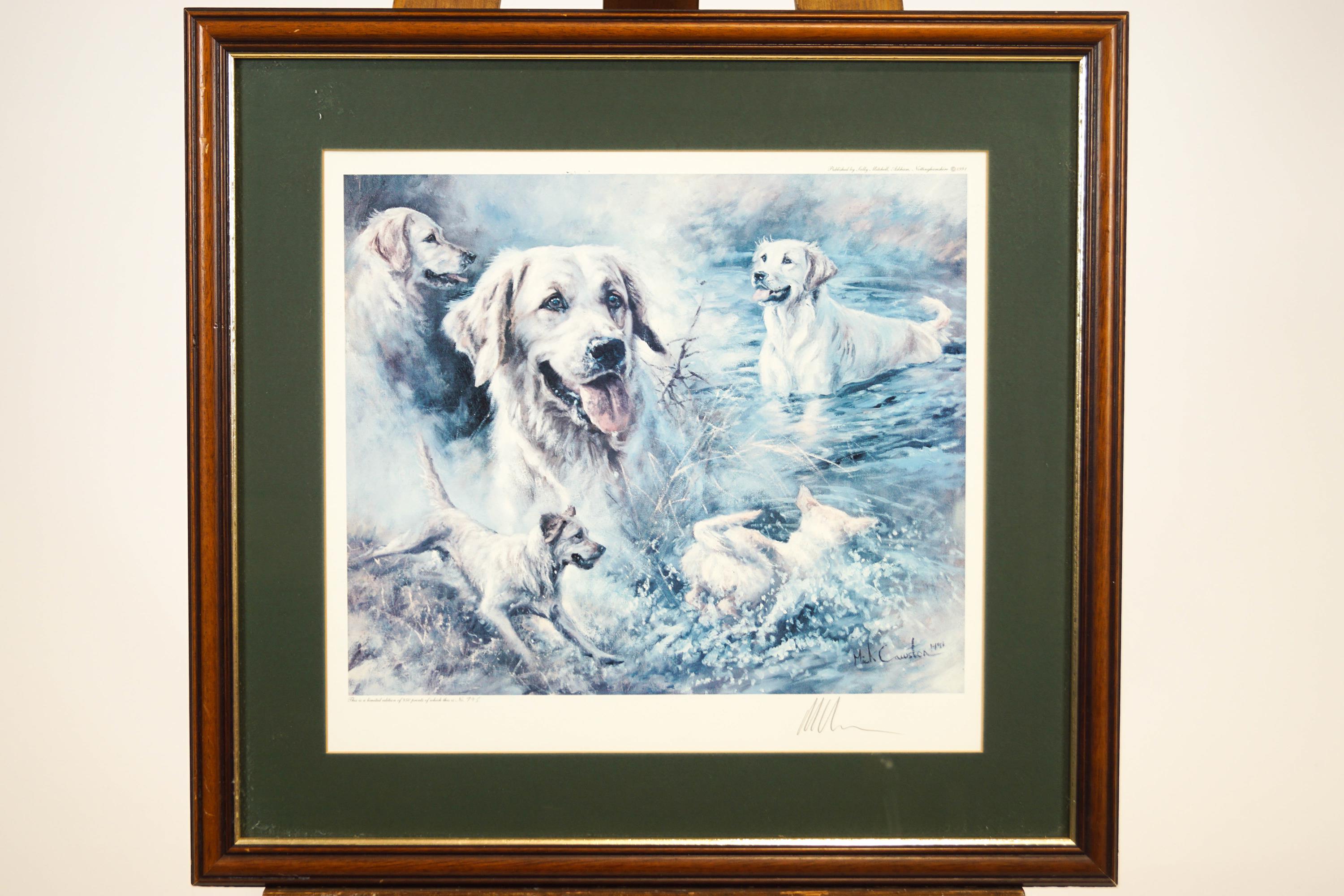 Four Golden Retriever prints, the largest after Mick Cawston, signed in pencil lower right, - Image 3 of 5