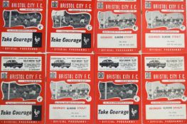 A group of Bristol City Football programmes from the 1960's and 70's,