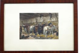 Papprill, after Herring The Team and The Mail Change, hand coloured aquatints, a pair,