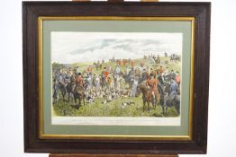 P.F. Alexander, Huntsman and hounds, oil on board, signed lower left,