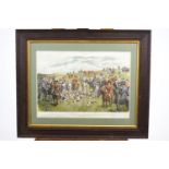 P.F. Alexander, Huntsman and hounds, oil on board, signed lower left,