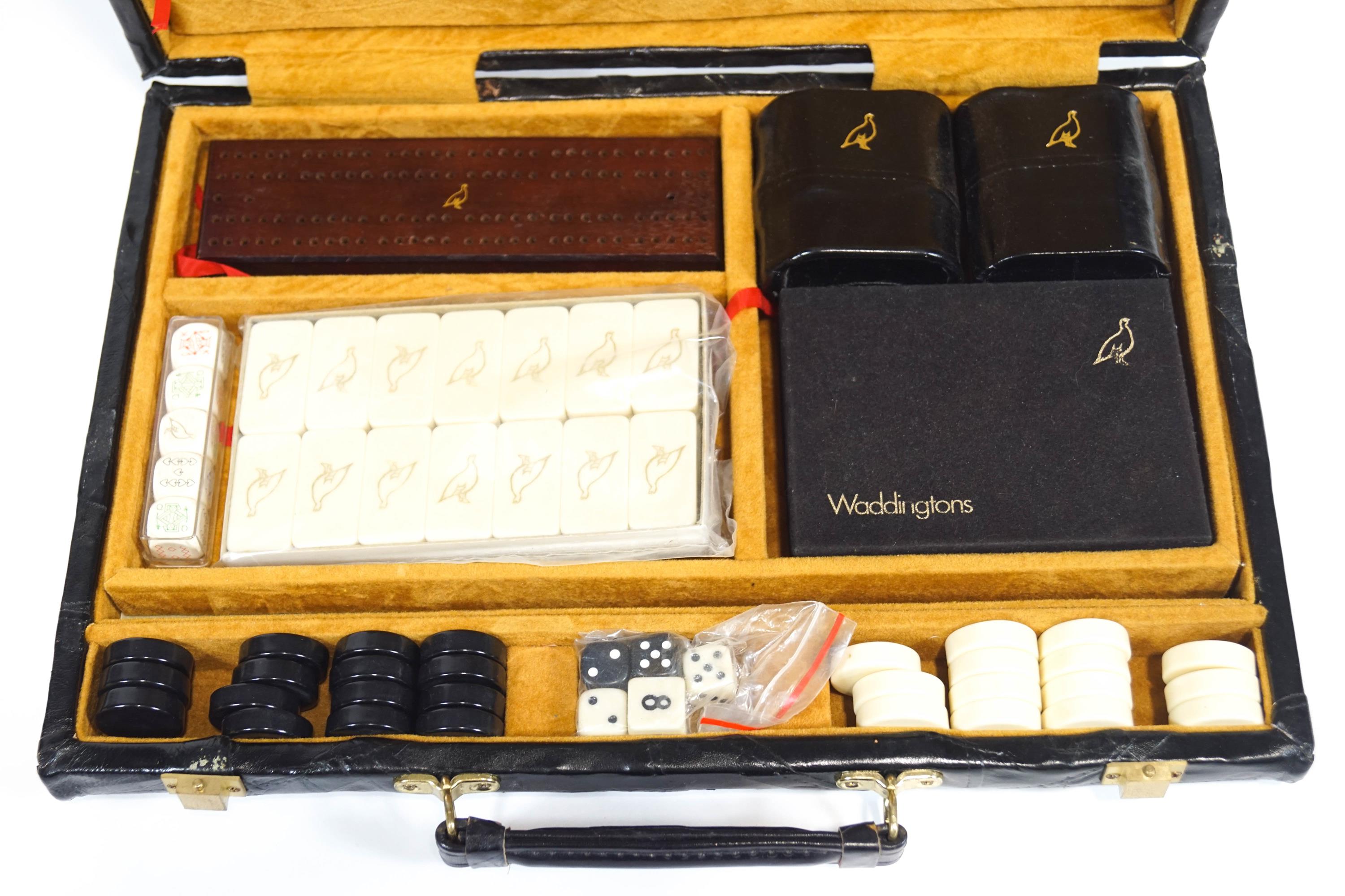 A leather cased Waddingtons Famous Grouse Games compendium (limited edition) - Image 3 of 4