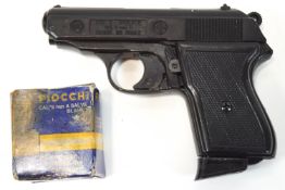 A replica ME 8 Police Cal 8mm K made in Italy pistol (boxed) including a quantity of blanks (no