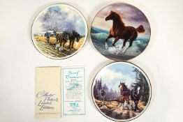 A group of Collectors china equestrian wall plates,