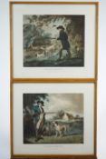 A pair of coloured prints, after George Morland, Partridge and Pheasant Shooting,